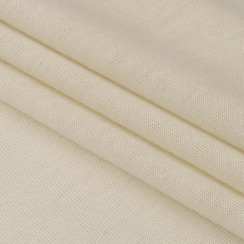 Off White Lightweight Rayon Jersey Folded