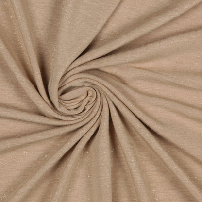 Italian Gilded Beige and Metallic Gold Stretch Rayon Jersey Detail
