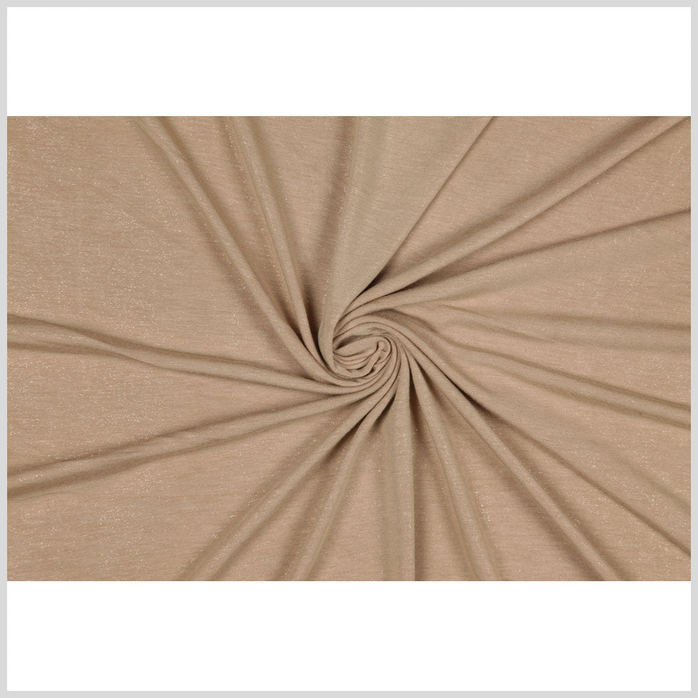 Italian Gilded Beige and Metallic Gold Stretch Rayon Jersey Full