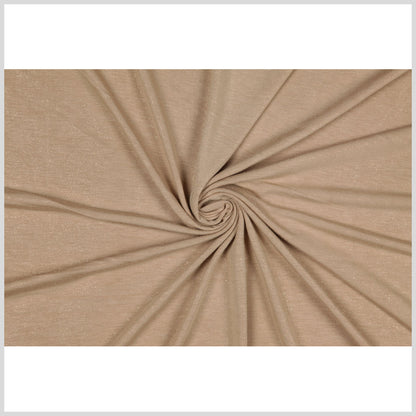 Italian Gilded Beige and Metallic Gold Stretch Rayon Jersey Full