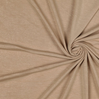 Italian Gilded Beige and Metallic Gold Stretch Rayon Jersey