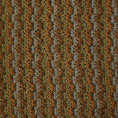 Avocado, Mustard and Steel Blue Textured Loosely Woven Novelty