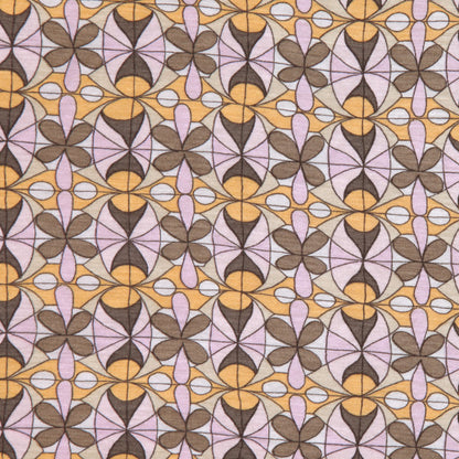 Melons and Pink Stained-Glass Rayon Jersey