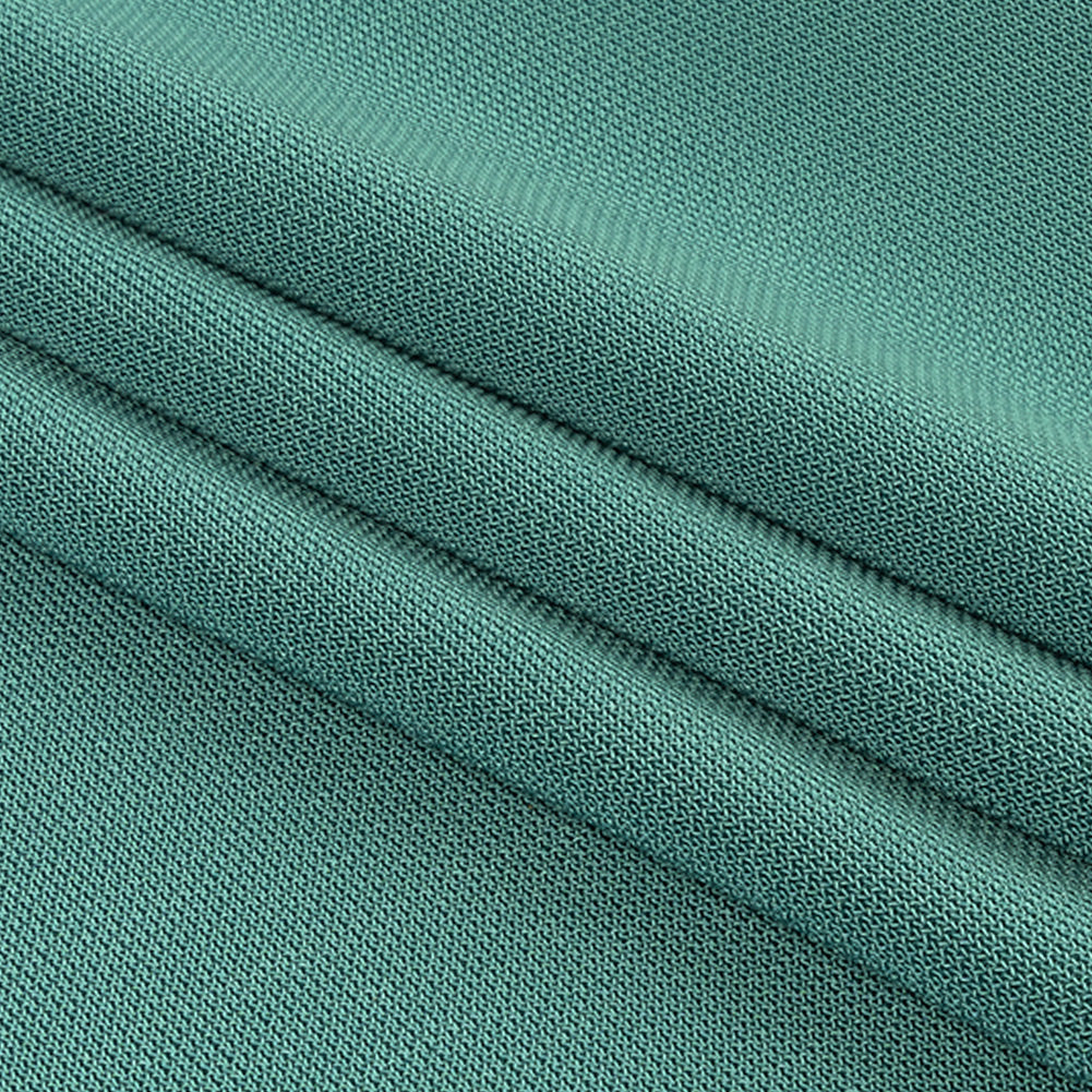 Lake Blue Rayon Pique Knit Folded