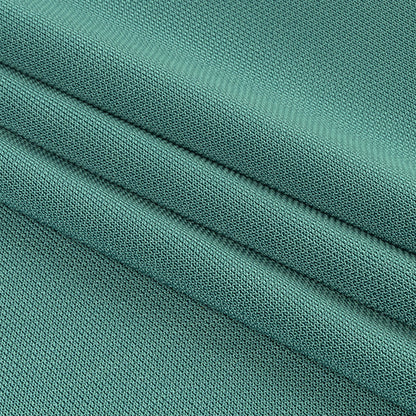 Lake Blue Rayon Pique Knit Folded