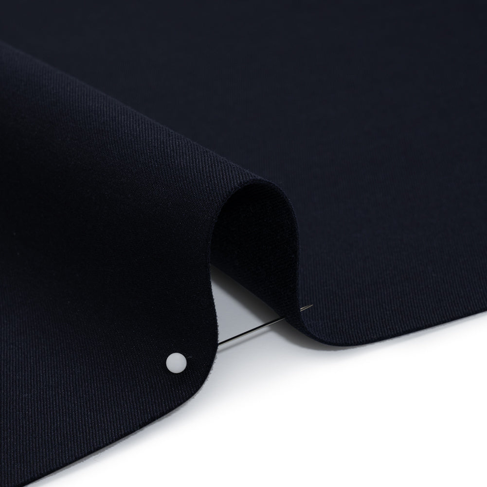Rayon and Cotton Twill - Navy - Deadstock - Detail