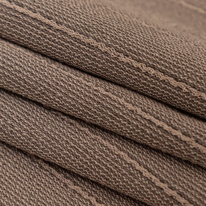 Warm Taupe Blended Crepe with Tactile Stripes Folded