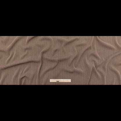 Warm Taupe Blended Crepe with Tactile Stripes Full