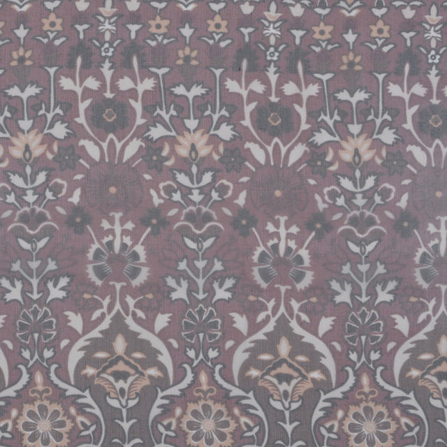 Mauve/Black/Peach/Cream/Chocol Paisley Print