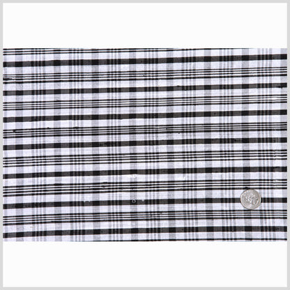 Black and Ivory Plaid Shantung/Dupioni Full