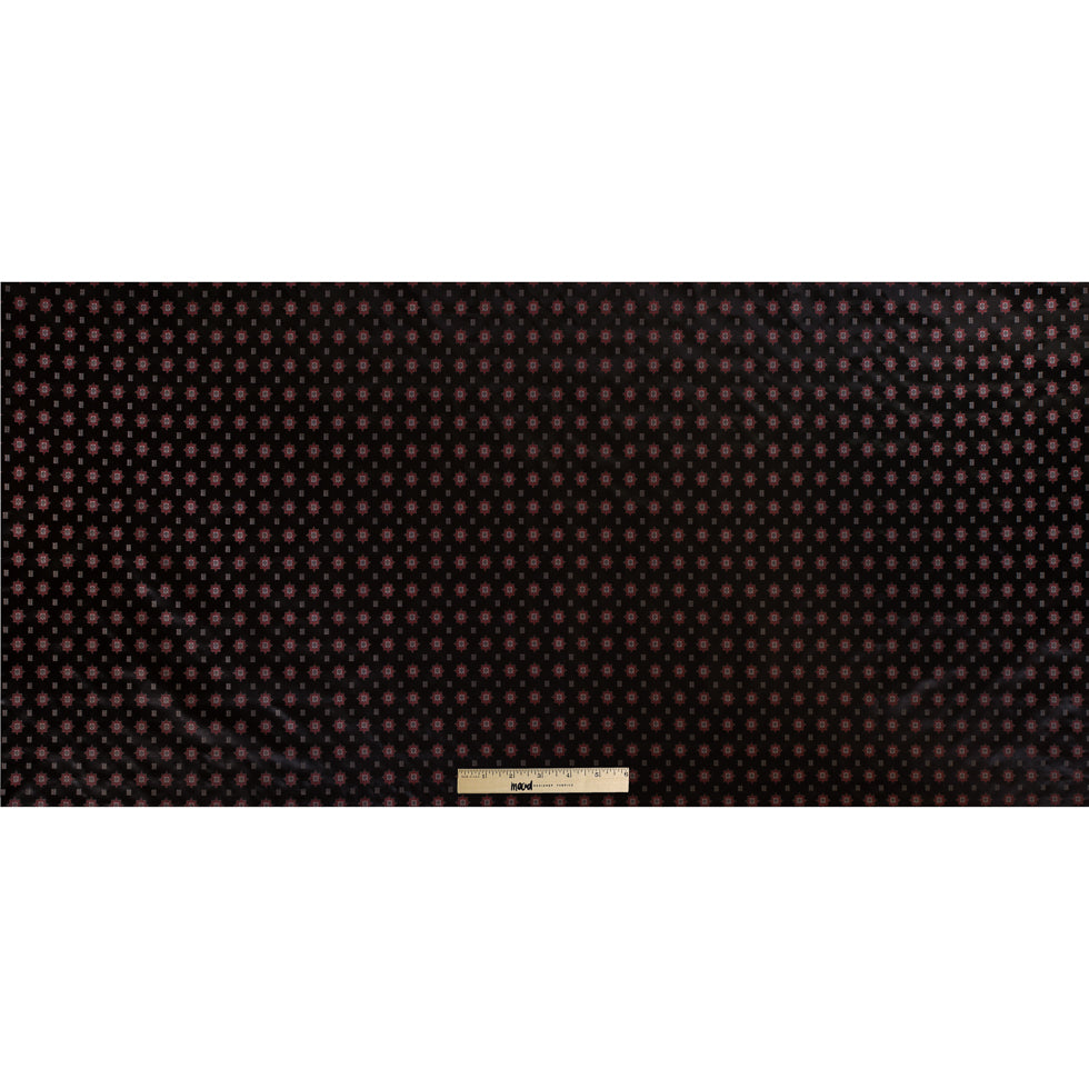 Famous Designer Black and Red Laminated Woven Full