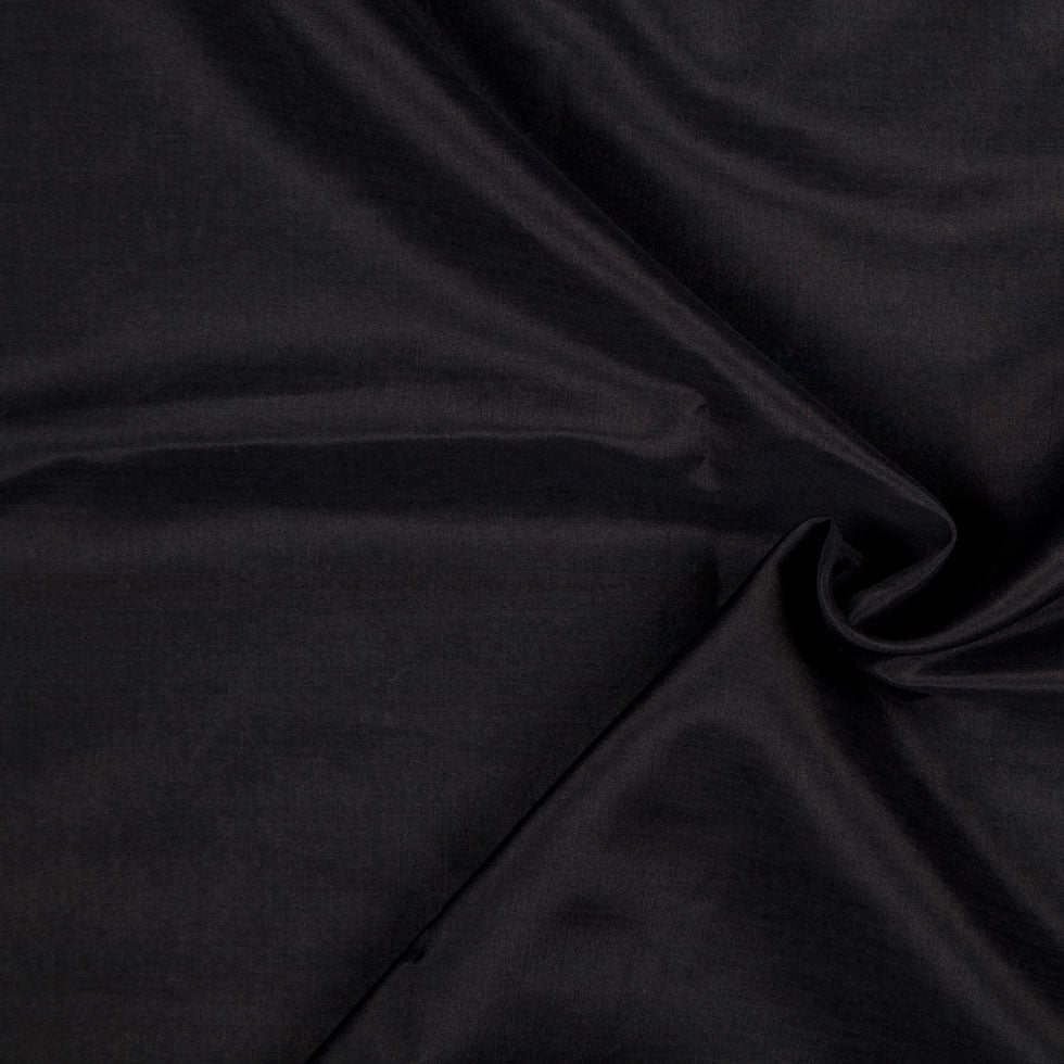 Black Silk and Cotton Voile