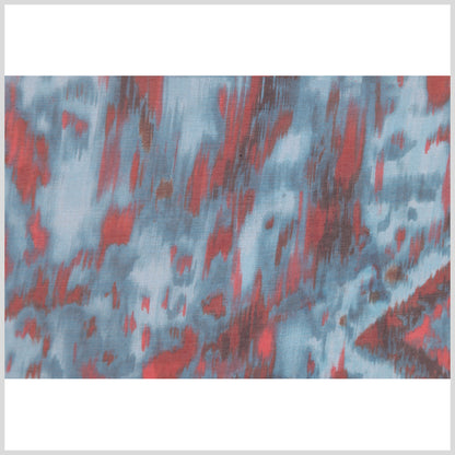 Oscar de la Renta Turquoise Abstract Silk Organza Full