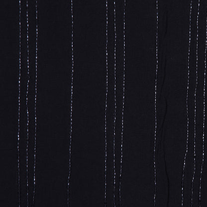 Black Beaded Double-Layer Rayon Gauze