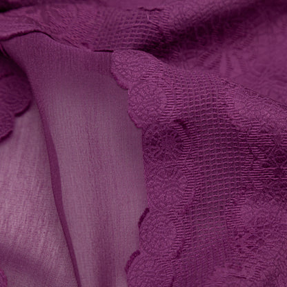 Carolina Herrera Amethyst Floral Burnout Jacquard Detail
