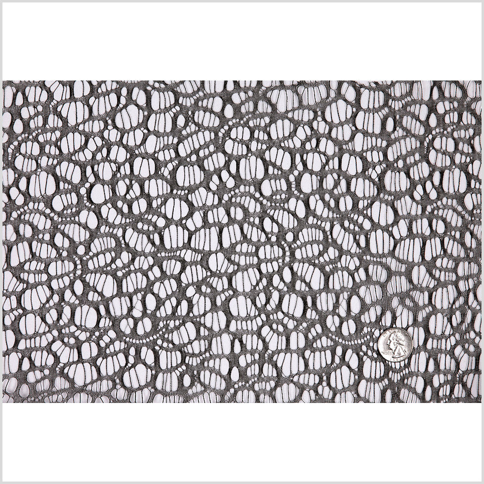 Black Delicate Silk Lace Full