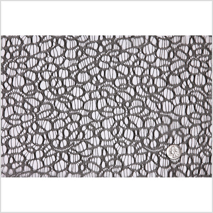 Black Delicate Silk Lace Full