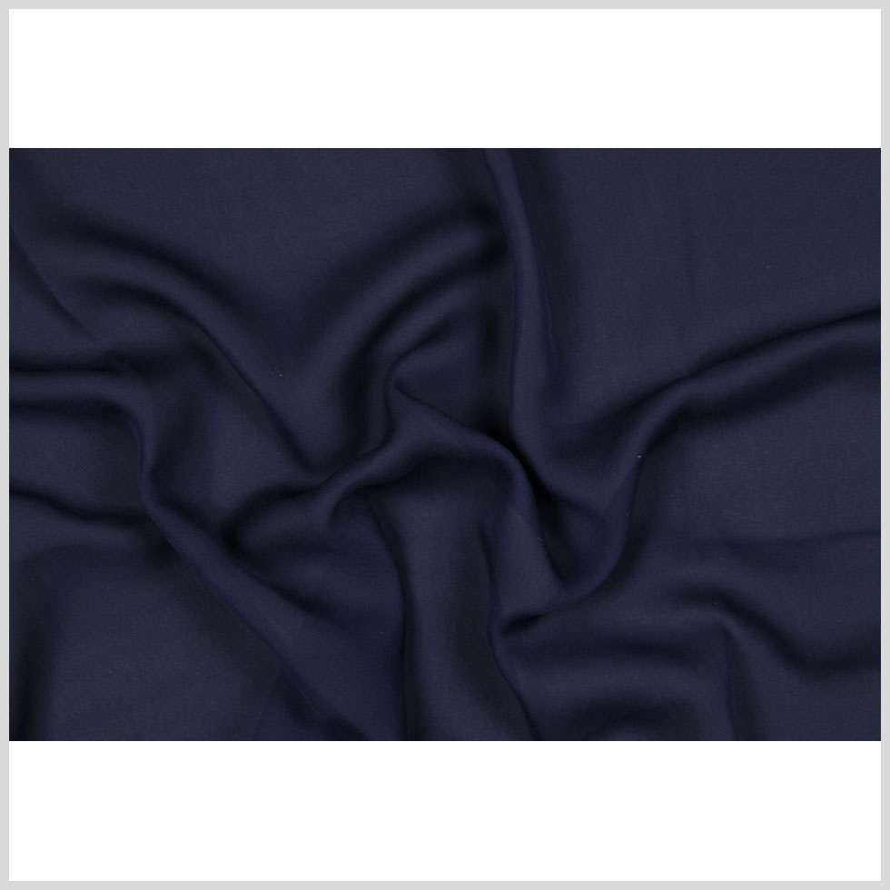 Navy Solid Georgette Full