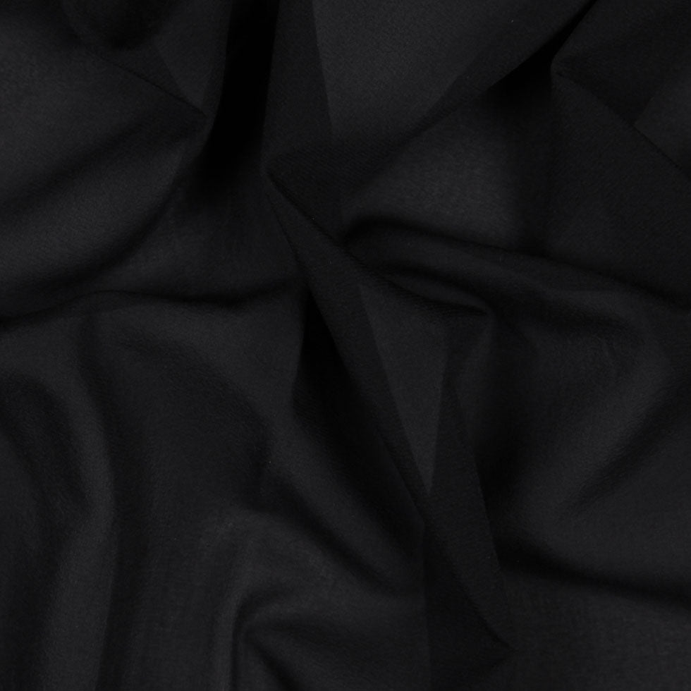 Black Stretch Silk Georgette - Detail