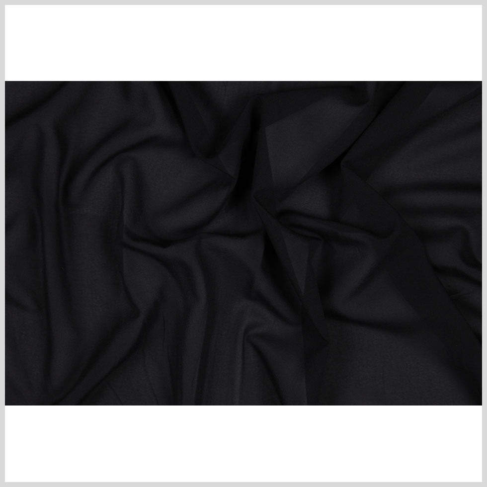 Black Stretch Silk Georgette - Full