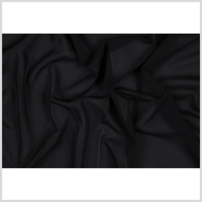 Black Stretch Silk Georgette - Full