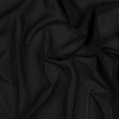 Black Stretch Silk Georgette