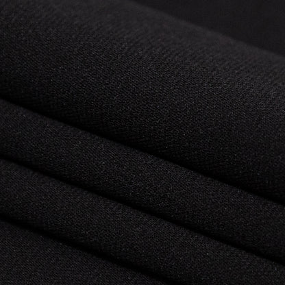 Italian Raven Black Stretch Silk Georgette