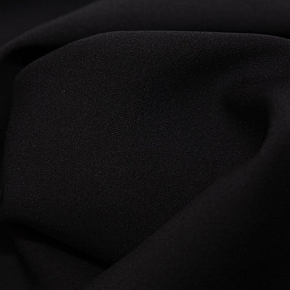 Italian Raven Black Stretch Silk Georgette