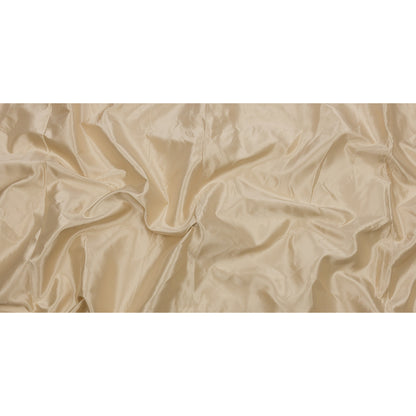 Cream Stiff Silk Satin with Metal Threads