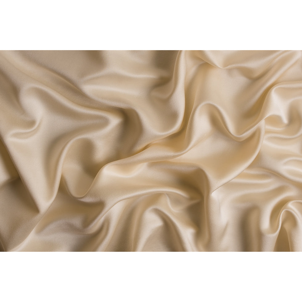 Ivory Satin Faced Silk Crepe