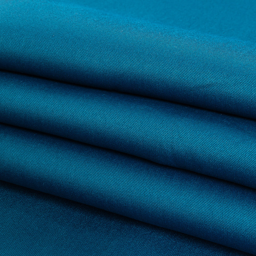 Galaxy Blue Heavy Silk and Polyester Twill