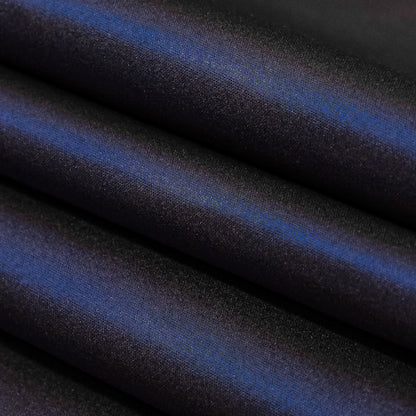 Iridescent Blue and Black Silk Taffeta