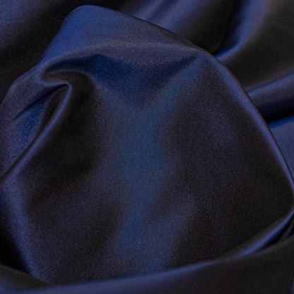 Iridescent Blue and Black Silk Taffeta
