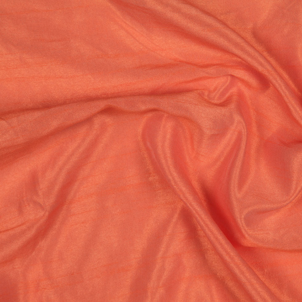 Pumpkin Slubbed Silk Organza