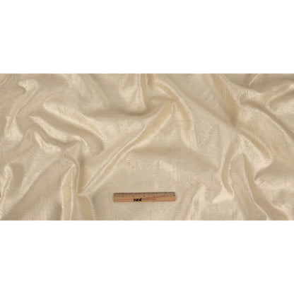 Semolina Geometric Silk Burnout Jacquard Folded