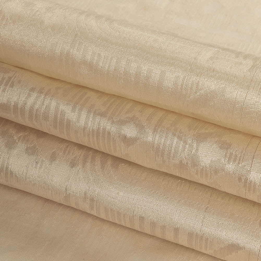 Semolina Geometric Silk Burnout Jacquard Detail