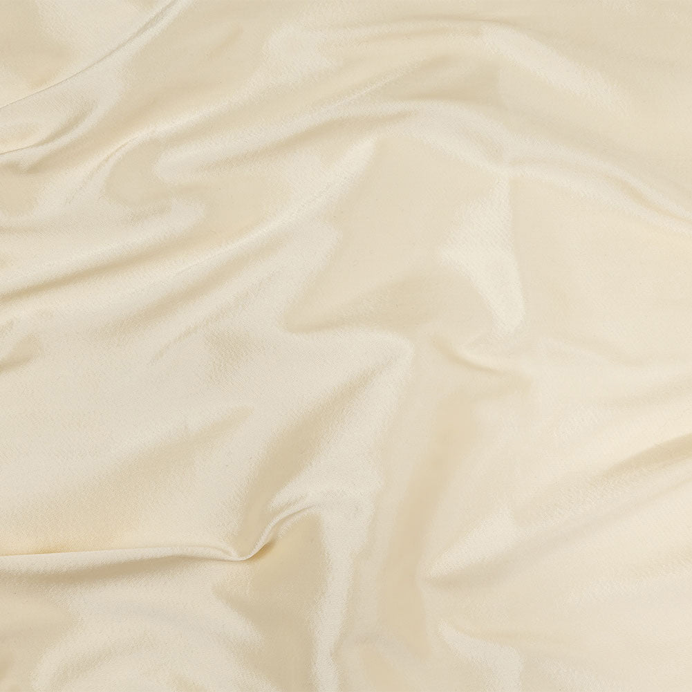 Cream Satin-Faced Silk and Wool Blended Woven