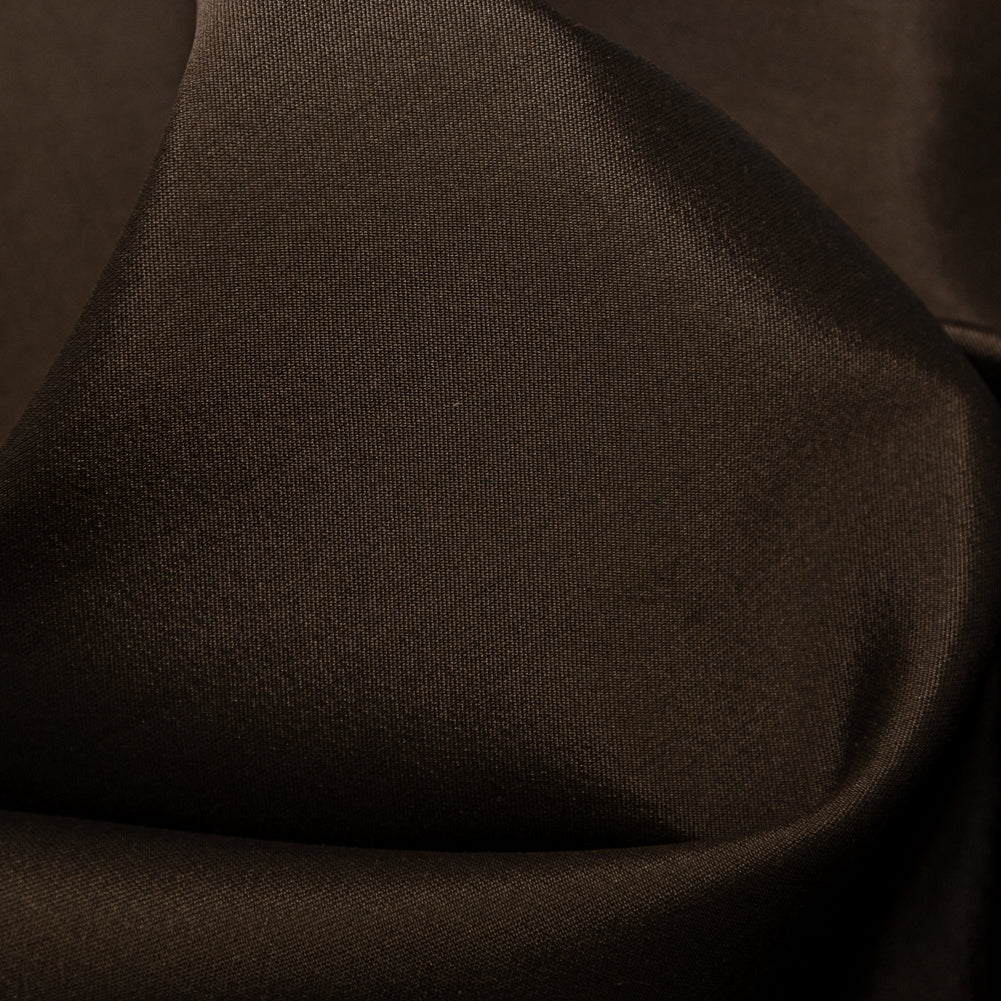 Chocolate Silk and Wool Woven - Detail