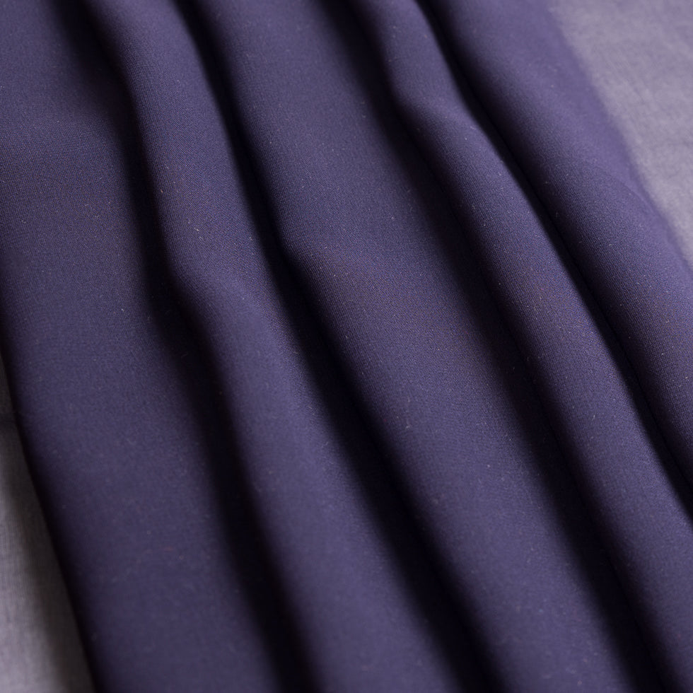 Purple Solid Silk Chiffon Folded