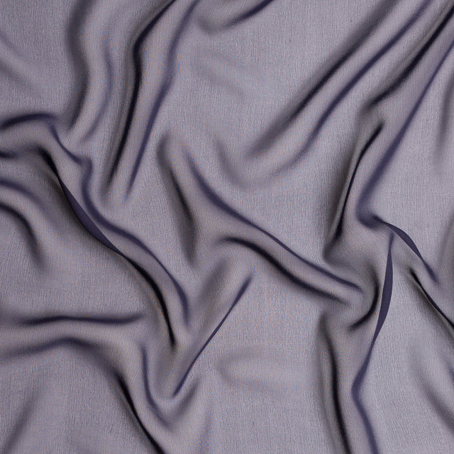 Purple Solid Silk Chiffon