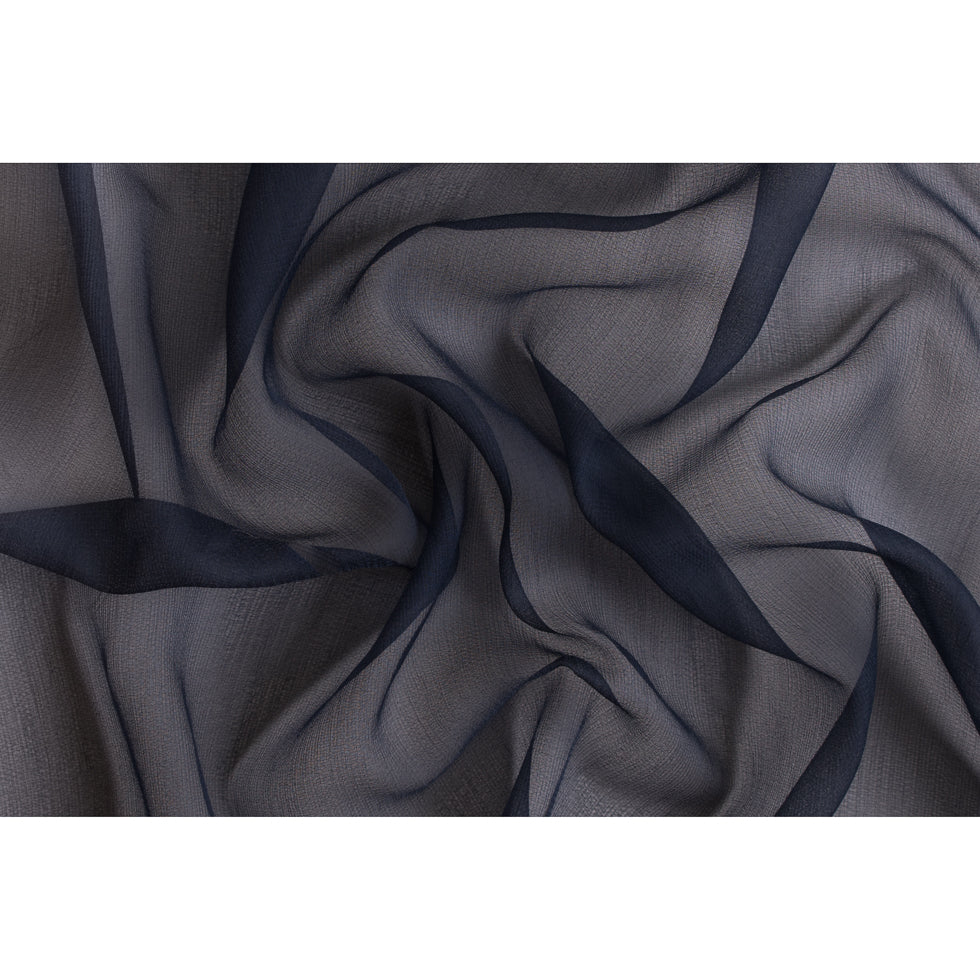Oscar de la Renta Dusty Blue Silk Gauze - Folded