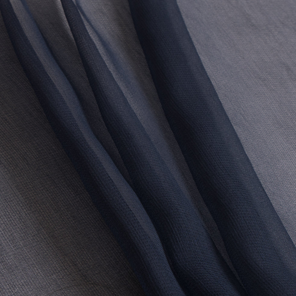 Oscar de la Renta Dusty Blue Silk Gauze - Detail