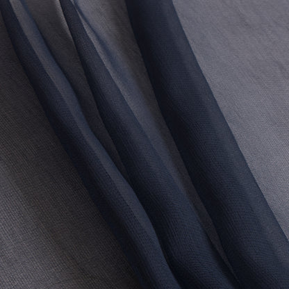 Oscar de la Renta Dusty Blue Silk Gauze - Detail