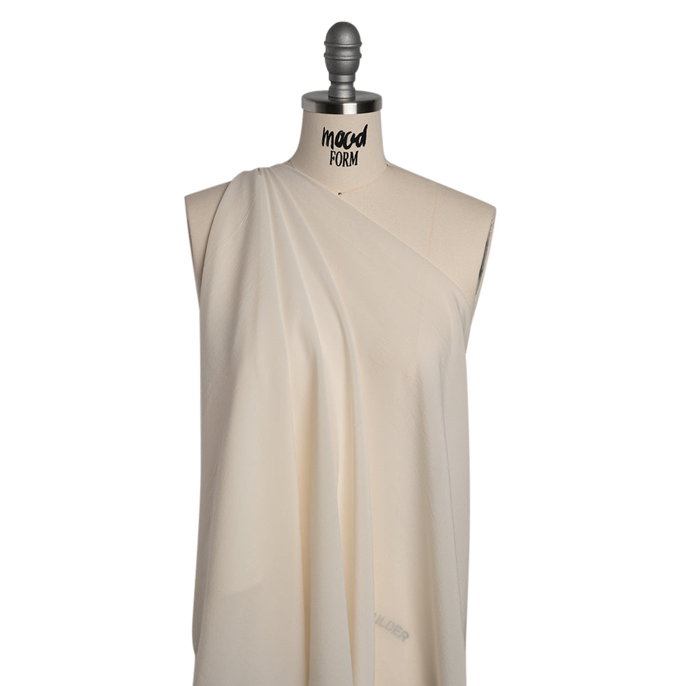 Stretch Silk Chiffon - Ivory - Deadstock