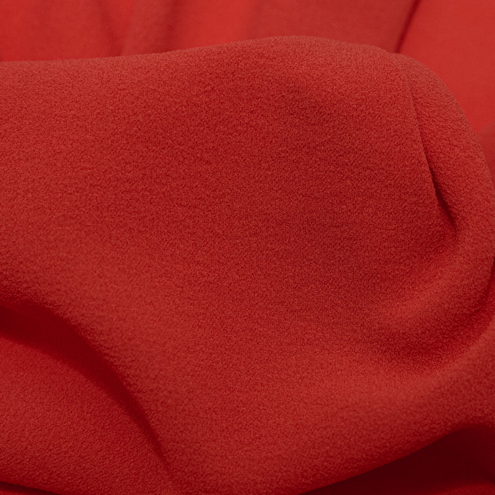 Scarlet Ibis Stretch Silk Georgette Detail