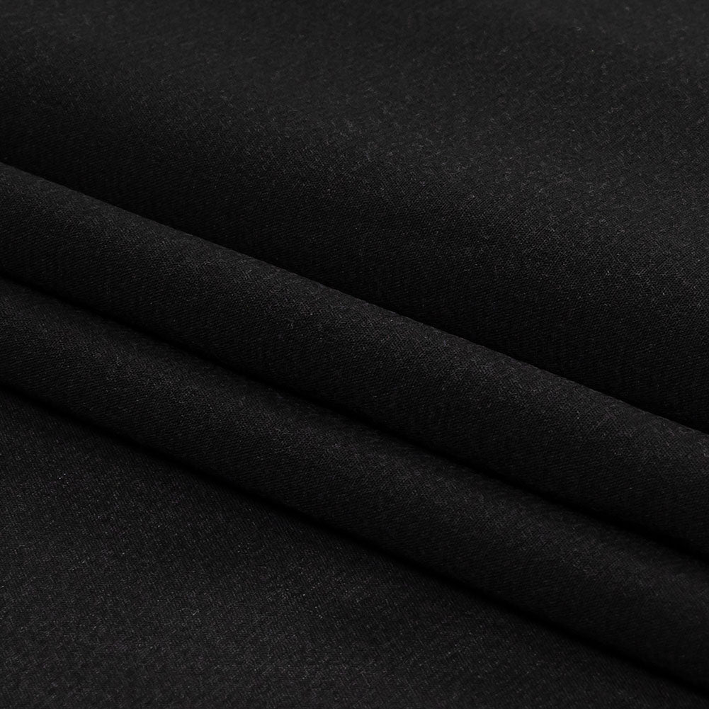 Black Stretch Silk Chiffon - Folded