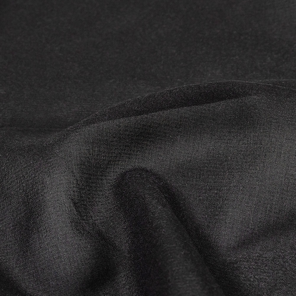 Black Stretch Silk Chiffon - Detail