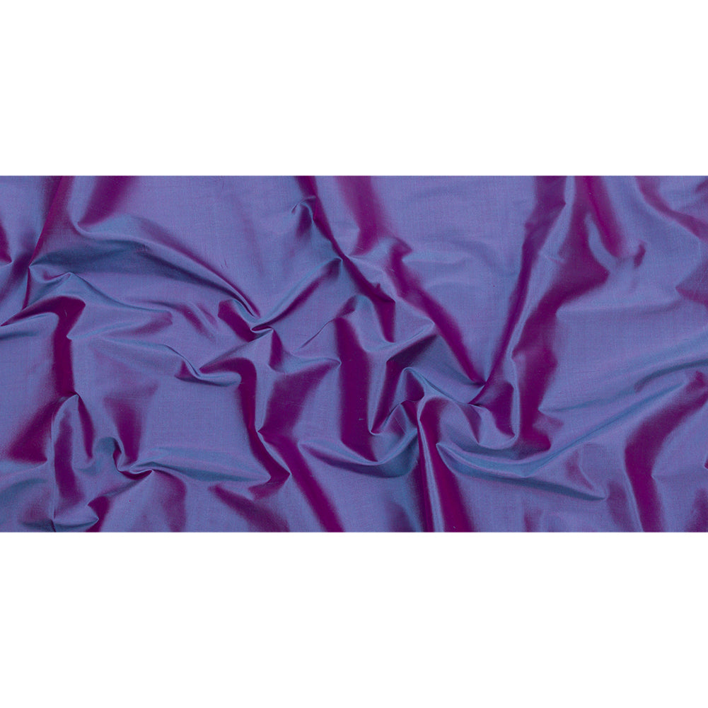Silk Shantung - Iridescent Country Blue and Fuchsia - Shantung Collection Full