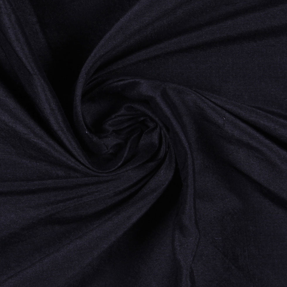 Black Solid Shantung/Dupioni - Detail
