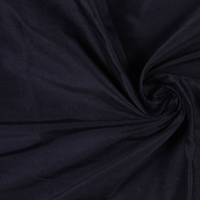 Black Solid Shantung/Dupioni